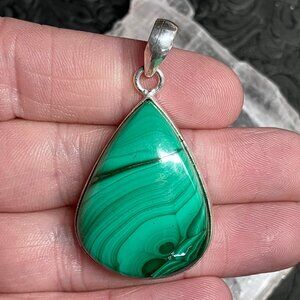 Malachite Pendant Stone Crystal Jewelry